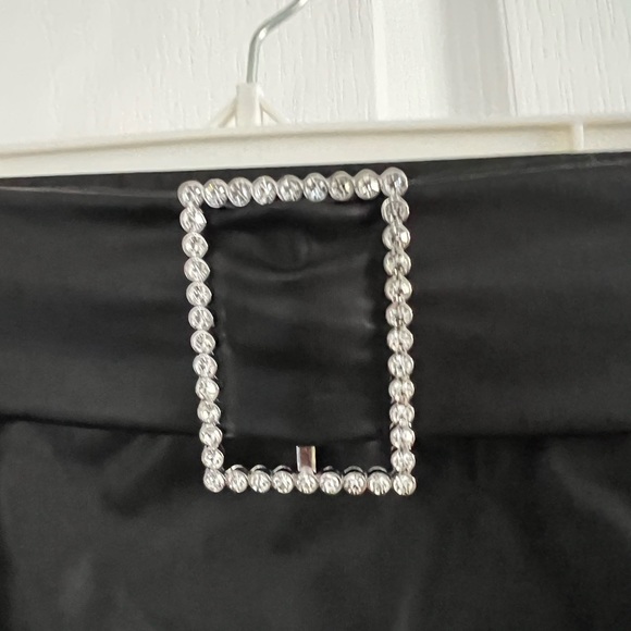 Weissman Two Piece Sequined and Black Metallic Dance Costume Rhinestone Belt LC - Picture 12 of 16